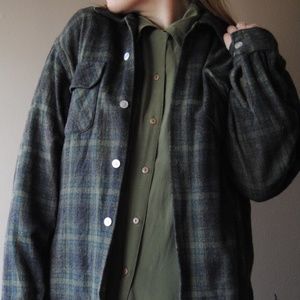 Boxy Wool Button Up